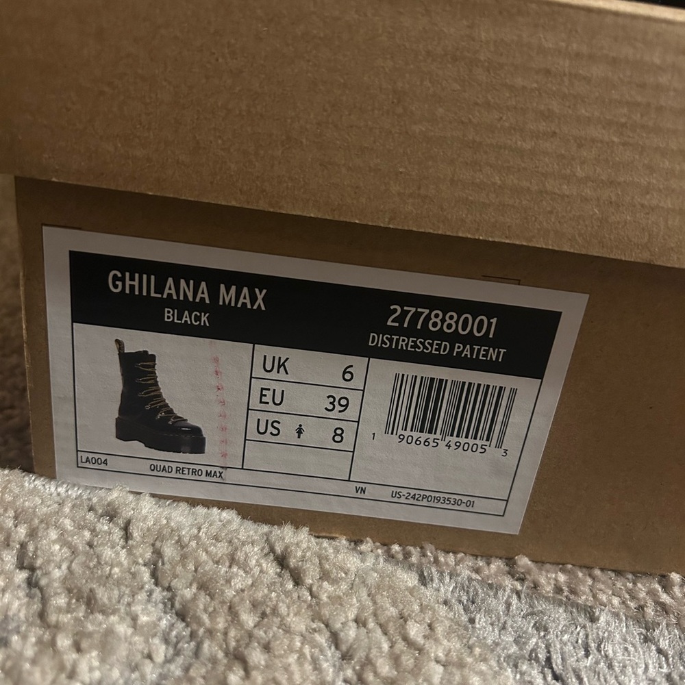 Dr. Martens Black Boots with Yellow Laces - Picture 3 of 3